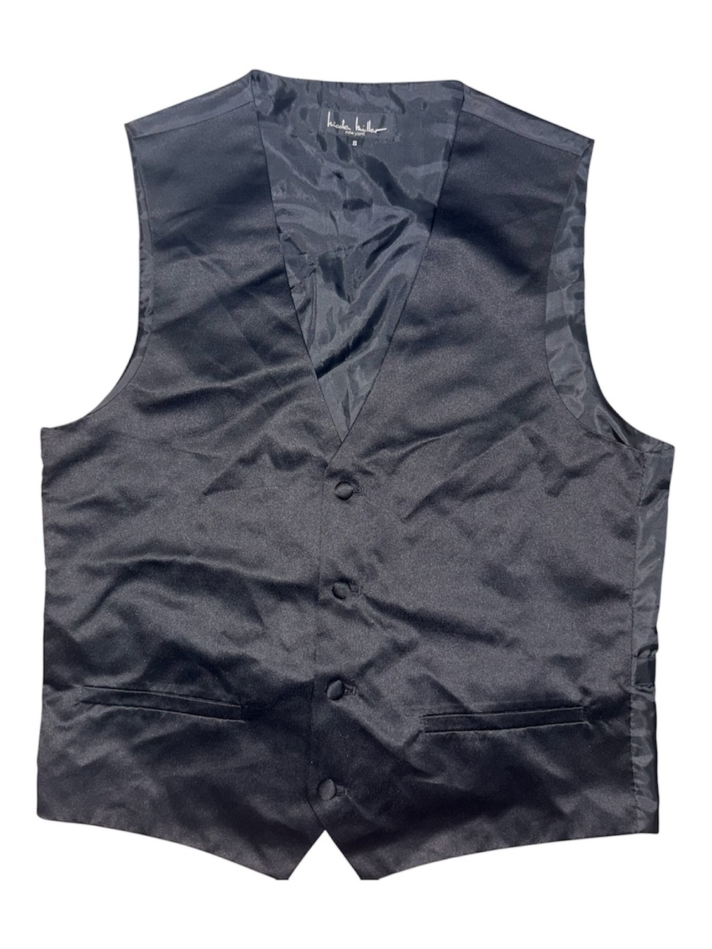 🎩NWOT🎩 Black Satin Vest